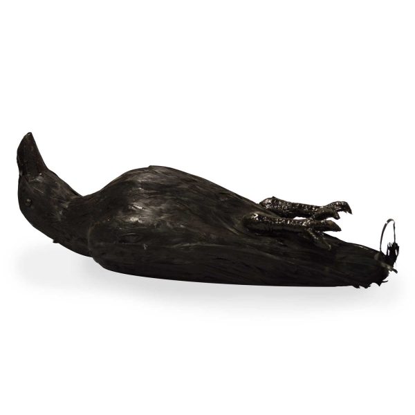 Visual Scare Feather Crow – Lifelike Dead Crow With Real Feathers-79