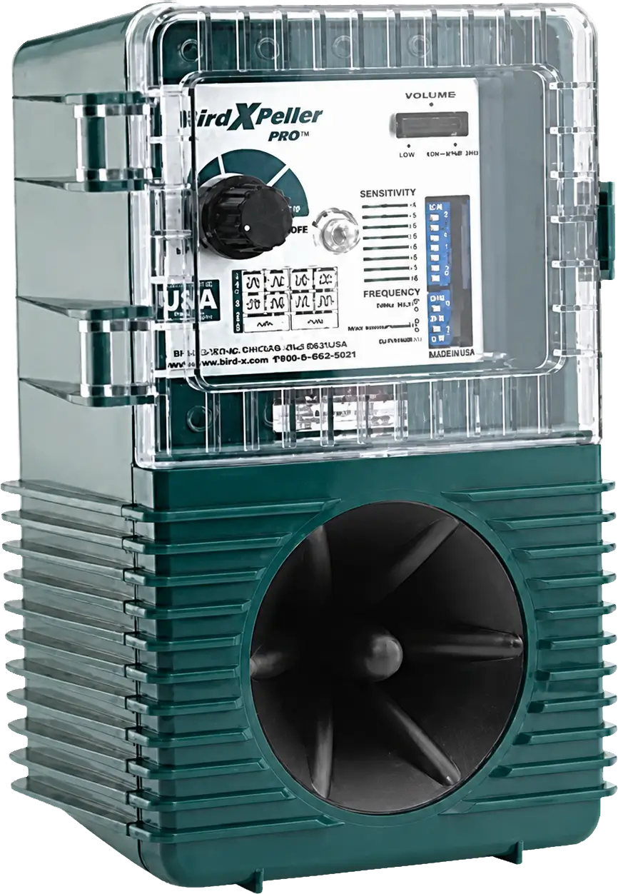 BirdXPeller Pro Ultrasonic Bird Repeller BirdXPeller Pro ultrasonic bird repeller for humane pest control in Australia